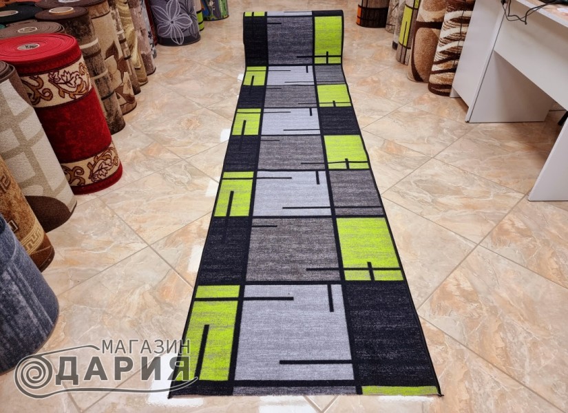 Мокетена пътека ERIKA 8010 grey/green